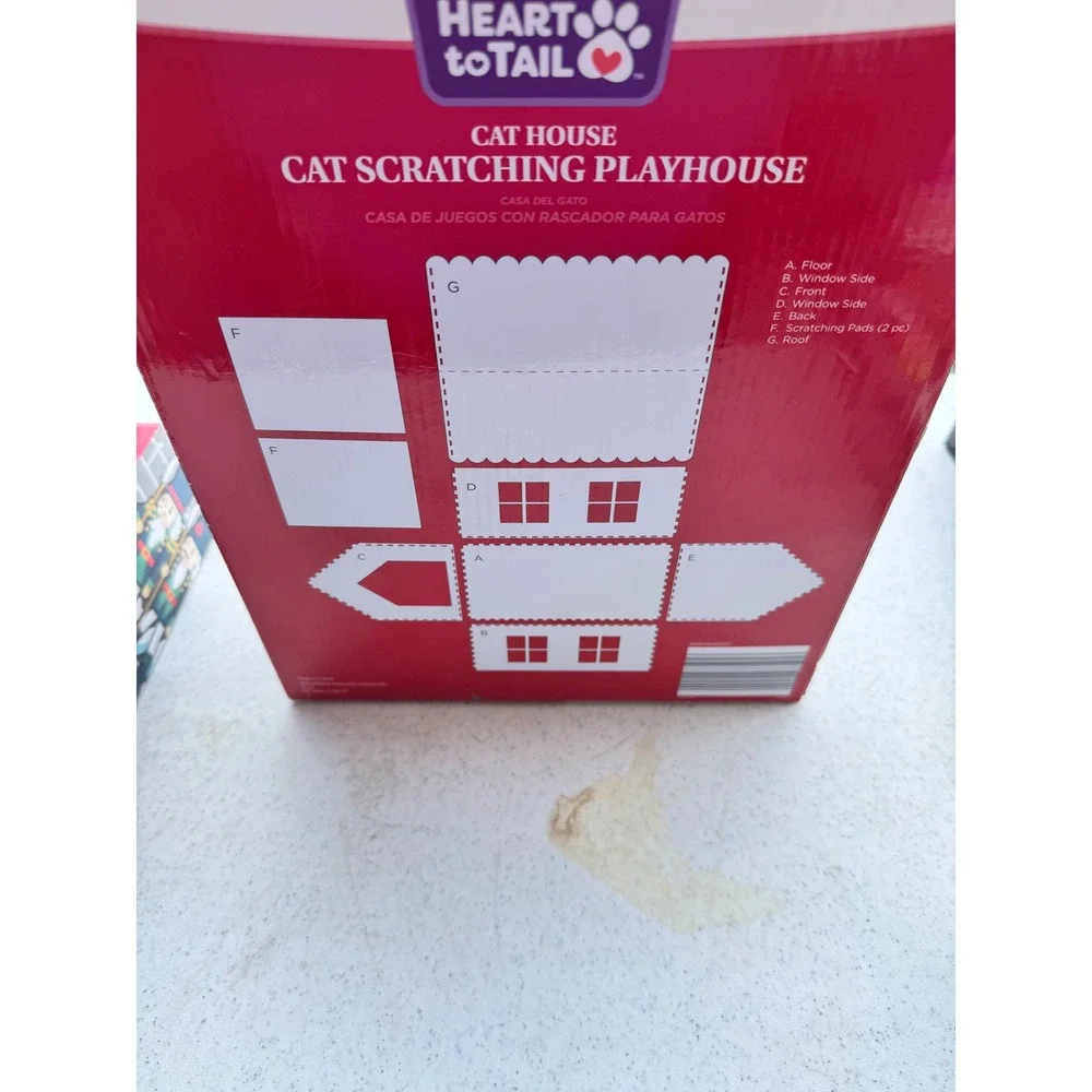 Heart to Tail Cat Scratching Playhouse Nutcracker House with Catnip Holiday Pet